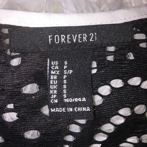 Forever 21 Black Lace Sleeveless Top, S - Picture 5 of 6